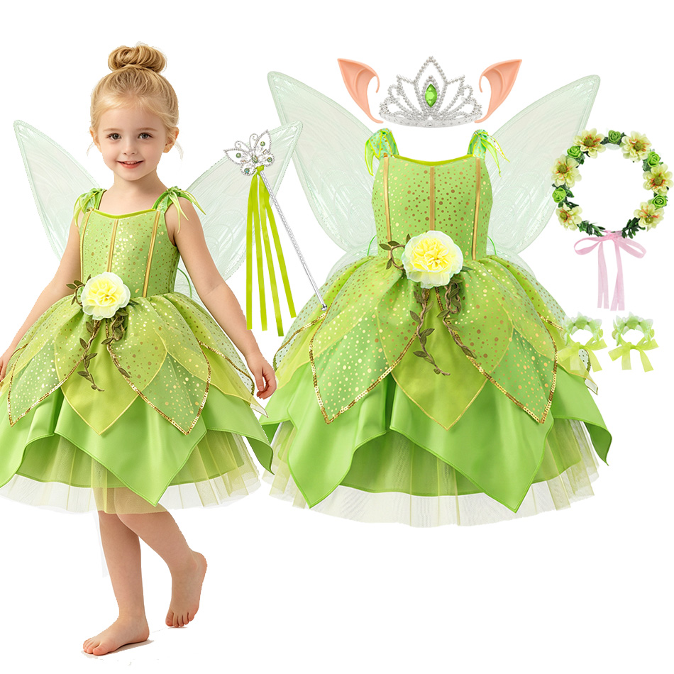 Glitter Tablecloth - Vestito da Fata delle Fiori Verde